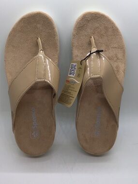 Spenco Women's Beige Thong Sandals - Cushioned Comfort